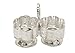 Shubhkart Silver Plated Haldi Kumkum Holder/Stand Set for Puja, Home, Office Decor, Diwali Gift, Rakshabandhan, Festive Gift (Pack of 3, Small)