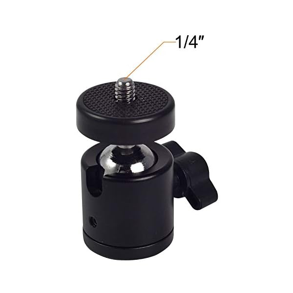 MENGS Q29 1/4" Kamera Schraube und 3/8" Stativ Schraube 360 Grad Kamera Kugelkopf mit massivem Aluminium Anzug für alle Arten von DSLR/SLR Kamera Stativ, LCD-Monitor, Blitz Licht Halter, etc – Bild 3
