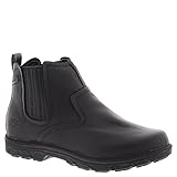 Skechers Men's Segment-Dorton Relaxed Fit Slip-On Boot Black Leather 8.5 M