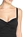 Vintage One Piece Swimsuits Women Push Up Bathing Suits with Ruffles Black 2XL