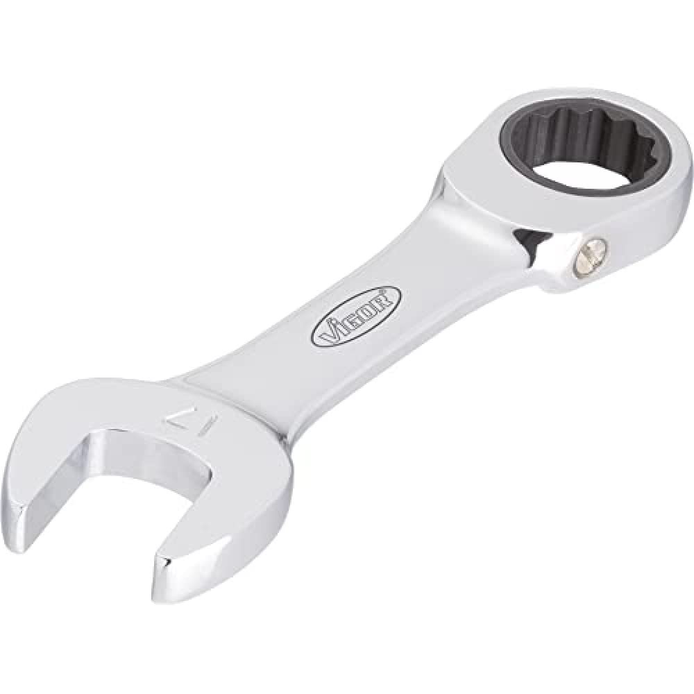 Vigor V2828 Ratcheting Wrench, Short Style 14 mm