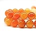 MJDCB Natural Stone Beads Orange Stripe Agate Round Loose Beads for Jewelry Making DIY Bracelet Necklace (6mm)