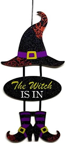 The Witch Is Is Hanging Halloween Sign