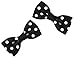 Polka Dot Bow Tie, Black Bow Tie, HipGirl 20pc Applique Embellishment 1.5