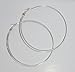 Fashion Large (3.15-inch) Hoop Earring Pair Light (SILVER)