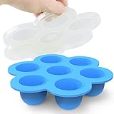 Silicone Egg Bites Molds by Eggcellent: Food Grade Silicone Non-Stick Multipurpose Stackable Storage Container | Flexible Baby Food Freezer Tray With Lid | Instant Pot Accessory Fits Pressure Cooker