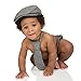 juDanzy baby & toddler Plaid Cabbie hats (6-12 Months, Gray Chambray)