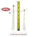 Extra Large Rock Candy Sticks: 48 Silver Rock Candy Sticks - Original Flavor - Individually Wrapped for Party Favors, Candy Buffet, Showers, Receptions, Old Fashioned Espeez Bulk Candy on a Stick