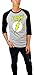 DC Comics Mens Flash Graphic 3/4 Sleeve Raglan Tee (Small, Grey Heather/Black)