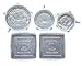 Silicone Stretch Lids (Variety Pack) - By Modfamily - SQUARE Silicone Lids - 2 Square Lids & 3 Round Lids - Stretch N’ Seal, Food Saver, Reusable, Durable, and Expandable Lids