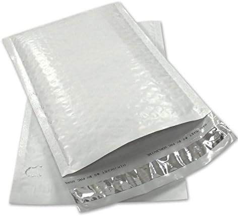 Sales4Less #000 Poly Bubble Mailers 4X8 Inches Padded Envelope Mailer Waterproof Pack of 50, White