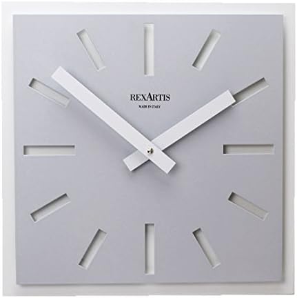 Amazon Co Jp シンプルデザイン掛け時計 Naos ナオス グレー スクエア モダン カジュアル ホーム キッチン