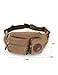 Muzee Mens Canvas Waist Pack Running Sling Backpack Crossbody Bag Fanny Packs