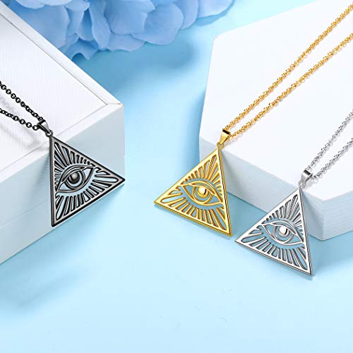 Astrological-Symbol-Necklace-for-Women-Mens-Pendant-925-Sterling-Silver-Eye-of-Evidence-Necklace-Crescent-Black-Moon-and-Cross-Necklace-Wiccan-Jewelry-for-Boys-and-Girls-Gift-with-Gift-Box