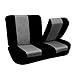 FH Group Car Seat Covers Full Set 3D Air Mesh - Universal Fit, Automotive Seat Covers, Low Back Front Seat Covers, Airbag Compatible, Split Bench Rear Seat, Washable Car Seat Cover for SUV, Sedan Gray