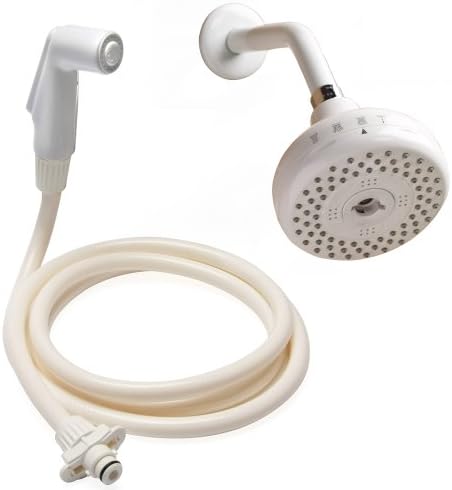 Rinse Ace 2-in-1 Convertible Showerhead with Four Settings, Tahoe White