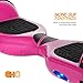 cho Electric Self Balancing Dual Motors Scooter Hoverboard with Built-in Speaker and LED Lights - UL2272 Certified (Pink)