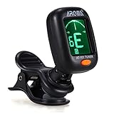 Foxpic Clip-on Tuner High Accuracy Tuner for Guitar Bass Violin, Cello Zither Ukulele Black