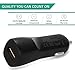[Quick Charge 3.0] iVoler Adaptive Fast Charging 18W USB Car Charger for Samsung Galaxy S7/Edge/S6/Edge/Plus/Note 5, LG G5 and More [QC 2.0 & Type C Compatible] [with 6.6ft/2m Micro USB Cable]- Black