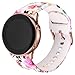 Aiseve 20mm Floral Bands Compatible with Galaxy Watch Active (40mm) & Galaxy Watch 42mm, Women Replacement Wristbands Strap with Rose Gold Buckle Compatible for Garmin Vivoactive 3