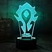 World of Warcraft Game 3D LED Night Light Best Gift for Game Lovers LED Table Lamp Bedroom Decoration Christmas Gift Wow Souvenir Kids Toys(Wow)