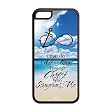 Hot Bible Verse sandy beach blue sea infinity anchor Iphone 5C TPU case