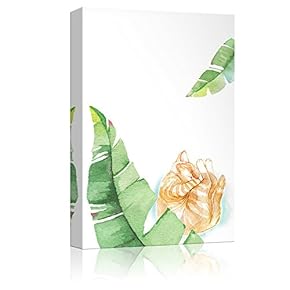 Watercolor Style Sleeping Cat with Green Leaves