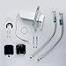 Deck Mount Modern Single Handle Widespread Waterfall Bathroom Vessel Sink LED Faucet Chrome Bath Tub Mixer