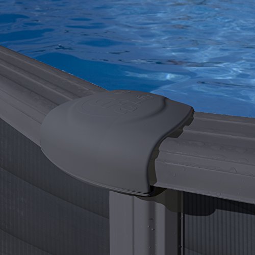 Gre Pool KITPROV508GF Granada - Aufstellpool aus Stahl, oval, mit Graphitoptik. Abnehmbare Gartenpool. 500 x 300 x 132 cm – Bild 3