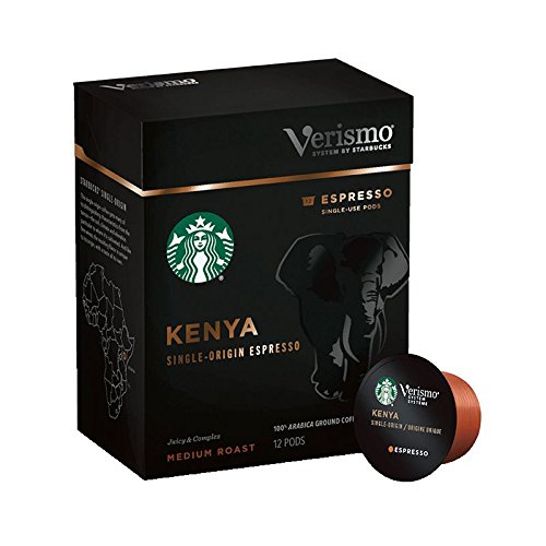 Starbucks Espresso Kenya Roast, Verismo Pods - 12 Count