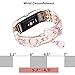 fastgo Compatible with Fitbit Charge 2 Band for Women, Elastic Stretchy Bling Beaded Replacement Bracelet Watch Band Compatible with Fit Bit Charge 2 HR Wrist Band(Pink)