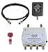 PCT 4 Port Cable TV/HDTV/Digital Amplifier Internet Modem Signal Booster Internet Amplifier With Power Supply and Coax Power Cable - PCT-MA2-4PN primary