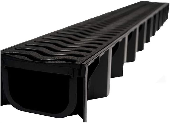 4 x Heavy Duty A15 Linear Storm Water Shallow Flow Channel Drainage PVC