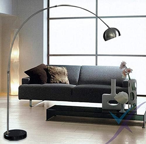 Chandelier Light Head Nordic E27 Chrome Black Marble Led Folding Rotary Arc Floor Lamp for Office Work and Study Lamp Bedroom Living Room Study