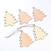 Sumind 30 Pieces Wood Christmas Tree Blanks Wooden Tree Embellishments with 10 Meters Natural Twine for Holiday Party Decoration