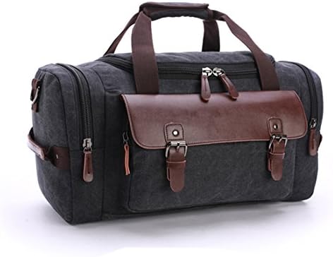 Unisex's Canvas Duffel Bag Oversized single shoulder Travel Tote Luggage Bag