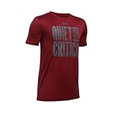 Under Armour Boys' Quiet The Critics T-Shirt, Cardinal/Graphite, Youth Medium