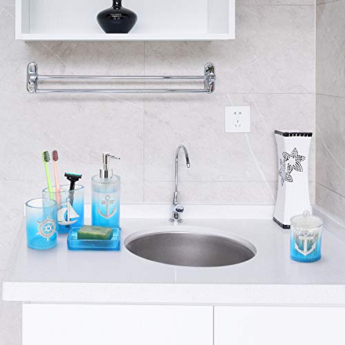 Bathroom-Accessories-Set-5-PCS-Resin-Glass-Bath-Ensemble-Set-Soap-Dispenser-Soap-Dish-Tumble-Cup-Toothbrush-Holder-Cotton-Canister-Modern-Bathroom-Home-Decor-Countertop-Vanity-Organizer Bathroom Accessories Set, 5 PCS Resin Glass Bath Ensemble Set - Soap Dispenser + Soap Dish + Tumble Cup + Toothbrush…
