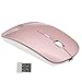 Tsmine Wireless USB Charger Computer Mouse for MacBook Air Mac Pro Laptop Ipad Pad PC The Laser Optical Rechargeable Mini Slim Silent Mice is Replacement Wired Widely Used Desktop iMac (Rose Gold)