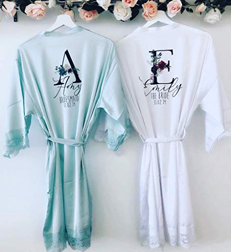 personalised wedding robe