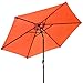 Sorbus Outdoor Umbrella, 10 ft Patio Umbrella with Tilt Adjustment and Crank Lift Handle, Perfect for Backyard, Patio, Deck, Poolside, and More (Orange)