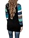 UMETINY Women's Cotton Knitted Long Sleeve Lightweight Tunic Sweatshirt Tops (XL, Black Blue)