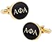 Cuff-Daddy Alpha Phi Alpha Black Gold Cuff Links - One Pair with Presentation Gift Box