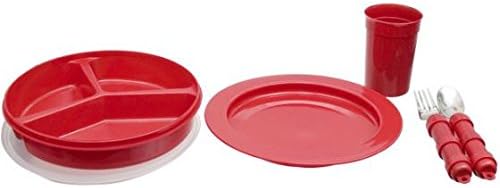 Maddak Redware Tableware, Inner Lip Plate, Red