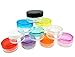 yueton?10 Empty Clear Boday Multi Color Top Lid Plastic Sample Containers 5 Gram Size Cosmetic Containers Pot Jars Eyshadow Container Lot