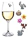 Simply Charmed Cute Animal Wine Glass Charms, 6 Magnetic Cocktail Markers Including a Fox, Squirrel, Owl and Bunny Rabbit