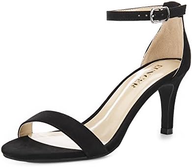 Eunicer Women's High Heel Stiletto Sandals Ankle Strap Wedding Party Shoes (Half Size Large)