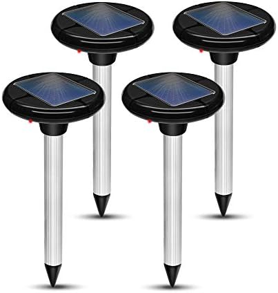 Sanspest Solar Powered Snake Repellent For Outdoors, Snake Away That's Safe For Dogs, Solar Snake Repeller, Snake Repellant For Yard, Garden (4 packs)