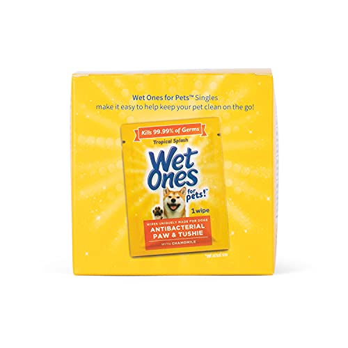 Wet Ones for Pets Paw & Tushie Dog Wipes with Chamomile, 24 Ct Singles