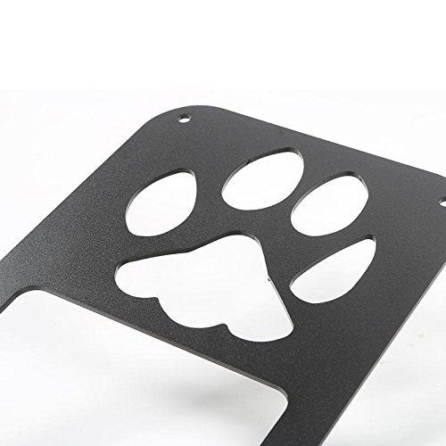 KUJOOY Tail Light Guard Cover Rear Lamp Protector Trim Dog Paw for 2007-2016 Jeep Wrangler (Black)